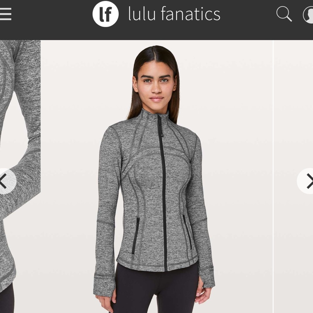 Lululemon Define Jacket Sz 2 Heathered Black Luon Grey Quiet Luxury